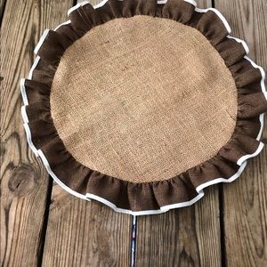 burlap placemat/centerpiece